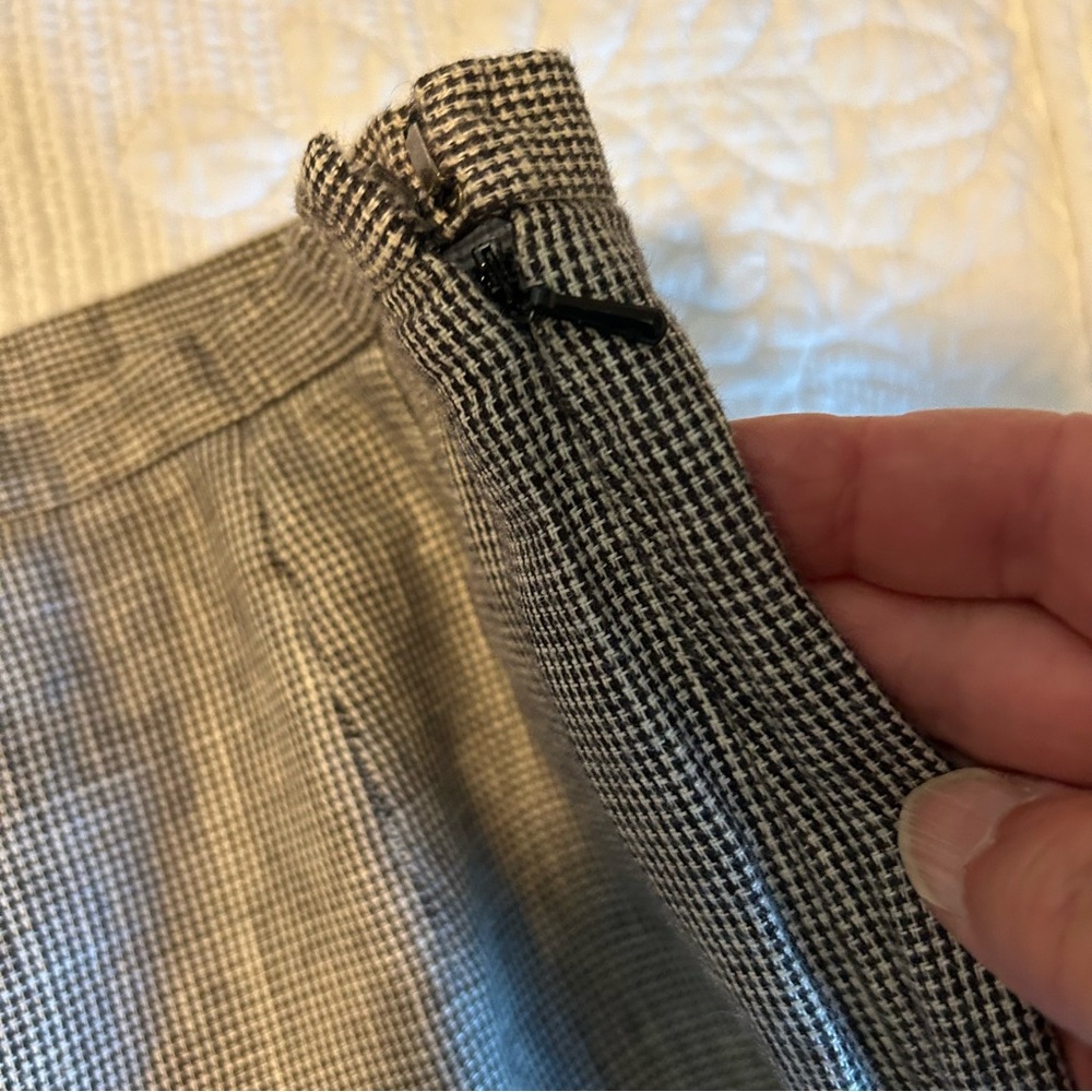 Talbots Petites Irish Linen Houndstooth Dress Pants. Size 8. - Picture 6 of 12
